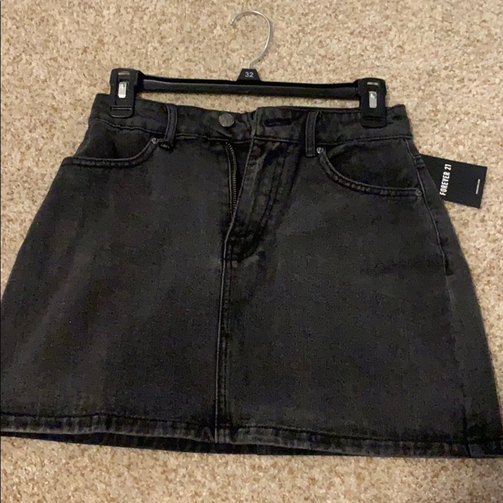 Black Jean Skirt